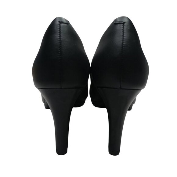 Collection by Clarks Adriel Viola Black Leather Heels Pumps Womens 10 - Picture 9 of 13